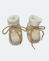 Soft Woolen Infant Booties with Laces
